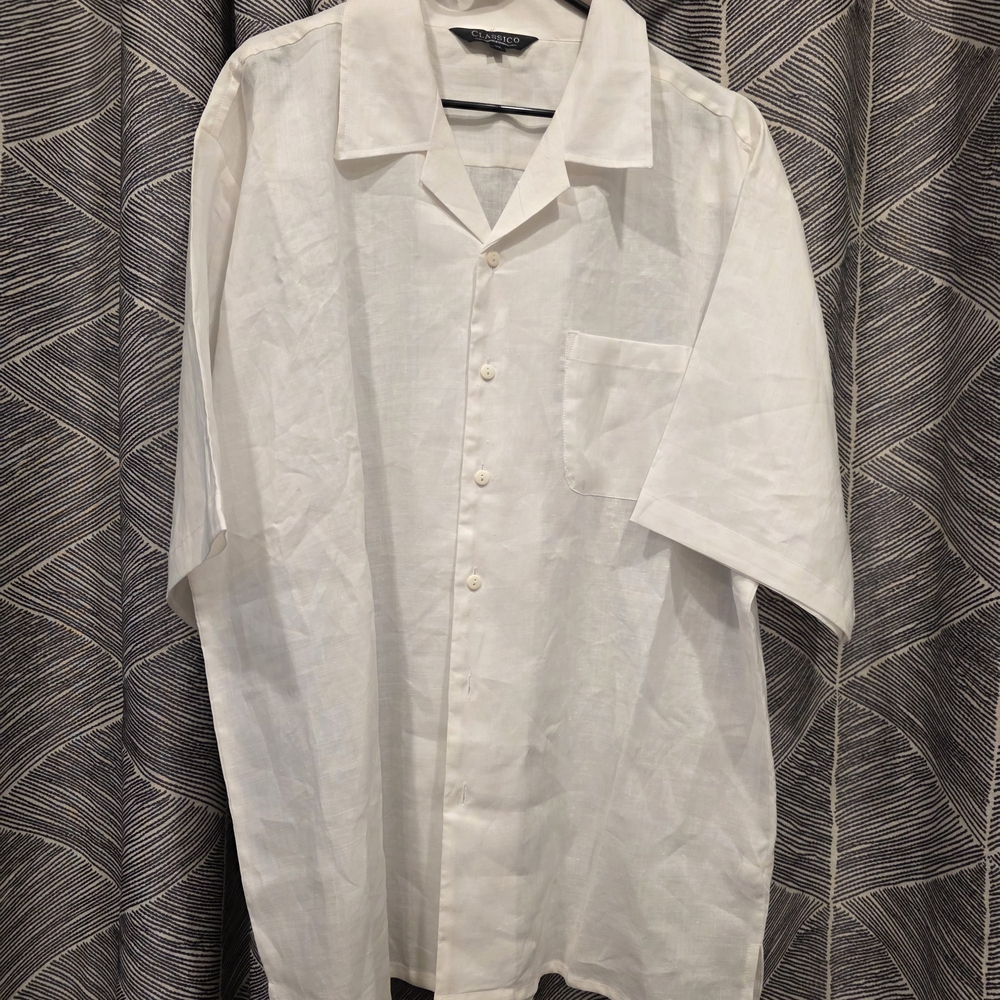 Vintage - Classico -White Button Down Shirt for Men